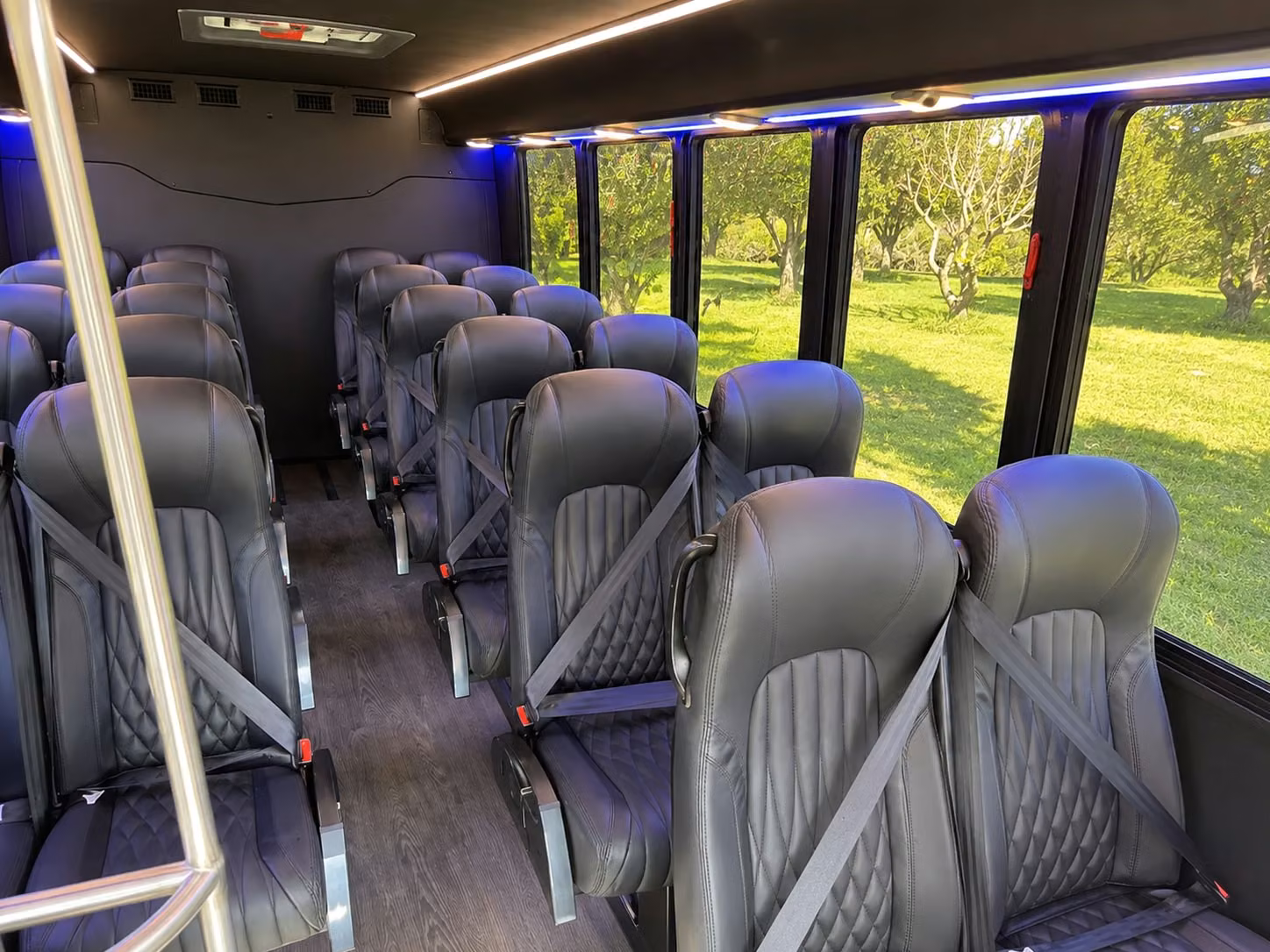 15 passenger minibus interior