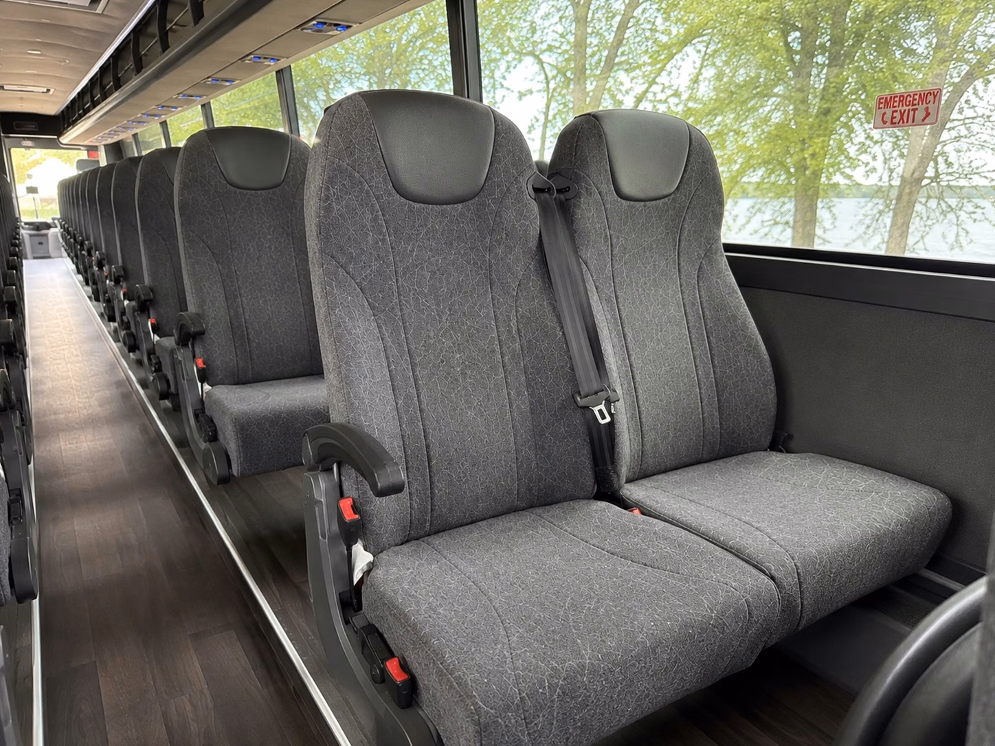 santa barbara charter bus rental interior